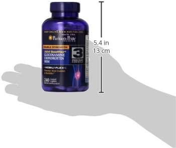 Puritan's Pride Glucosamine Chondroitin MSM Dietary Supplement for Joint Health, 240 Coated Tablets