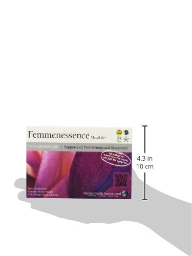 Femmenessence MacaLife – Clinically Proven for Perimenopause, Women’s Natural Hormone Balance Supplements, Relief of Hot Flashes, Mood Swings, Dryness, 120 Organic Maca Root Capsules, 60-Day Supply