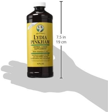 Lydia Pinkham Liquid Herbal Supplement for Menstruation and Menopause Support, 16 Ounce
