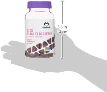Amazon Brand - Mama Bear Vegetarian Kids Black Elderberry Gummies 300 mg with Vitamins C, D, E and Zinc, Immune System Support, 60 Count (1 to 2 Month Supply), Non-GMO, Gluten Free (Pack of 2)