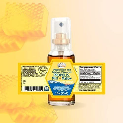 Beelife Propolis Throat Spray – Soothing Honey, Mint & Malva - Natural Immune Support & Sore Throat Relief, Antioxidants, Rich in Flavonoids & Artepillin C, No Sugar, Gluten-Free - 1-Pack, 30ml