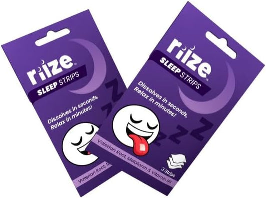 Sleep Strips, Fast Acting Dissolvable Oral Supplement with 5mg Melatonin, Valerian Root, L-Theanine, Vitamin B6, Natural Flavors, Vegan (6 Count)