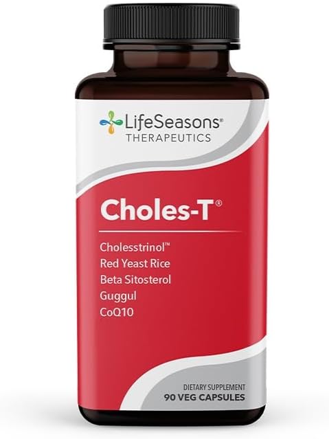 Choles-T - Cholesterol Support Supplement - Promotes Healthy Heart & Liver Function - Maintains Normal Levels - Red Yeast Rice, CoQ10, Guggul & Phytosterols - 90 Capsules