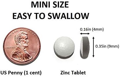 Zinc (as Zinc Gluconate) 25 mg, 100 Mini Size Easy to Swallow Tablets – Immune Support, Essential Mineral Antioxidant, Healthy Living, Gluten Free, cGMP Compliant, Made in USA