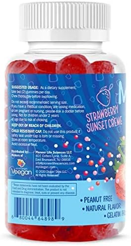 Dippin' Dots - Melatonin Sleep Support Gummies (120 Count) Strawberry Sunset Creme Flavor Chews | 2.5mg Per Gummy Sleep Supplement for Children and Adults | Supplement for faster Faster & Longer Sleep