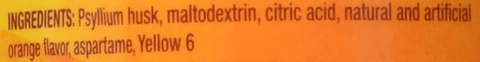 Metamucil Fiber, 4-in-1 Orange SugarFree Powder 72 (Pack of 2)