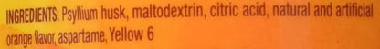 Metamucil Fiber, 4-in-1 Orange SugarFree Powder 72 (Pack of 2)