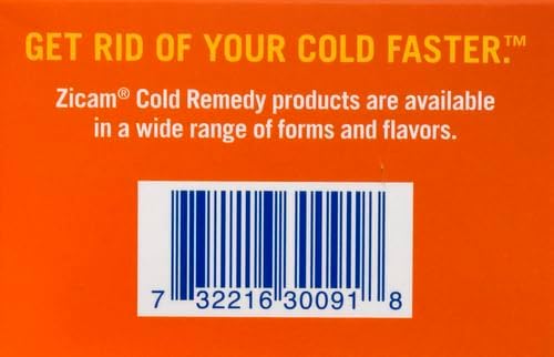 Zicam Ultra Cold Remedy Zinc Rapidmelts, Orange Cream Flavor, Homeopathic, Cold Shortening Medicine, Shortens Cold Duration, Sugar-Free, Dye-Free, 18 Count (Pack of 2)