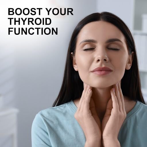 Thyroid Support: Powerful Blend of Ashwagandha, Iodine, Selenium, Magnesium, Zinc, Vitamin B12 & More for Optimal Health - 120 Capsules