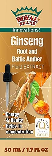 Organic Liquid Amber Extract with Organic Ginseng/Succinic Acid with Ginseng/Strengthens The Body and Brain / 50 ml /1.7 fl oz. A Unique brochure About Amber and Succinic Acid for Free.