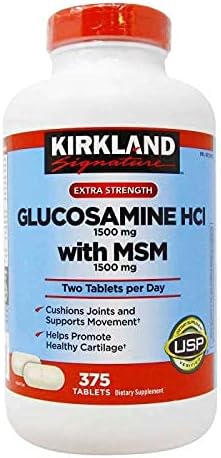 KIRKLAND Signature Glucosamine with MSM, 375 Tablets