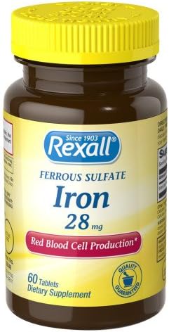 Rexall Ferrous Sulfate Iron 28 Mg - Tablets, 60 Ct