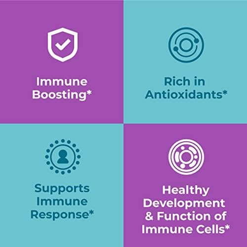 Hyland's Organic Elderberry Plus Gummies, Organic Black Elderberry with ZINC and Vitamin C, Immune Support Supplement for Adults, 60 Vegan Gummies (30 Days)
