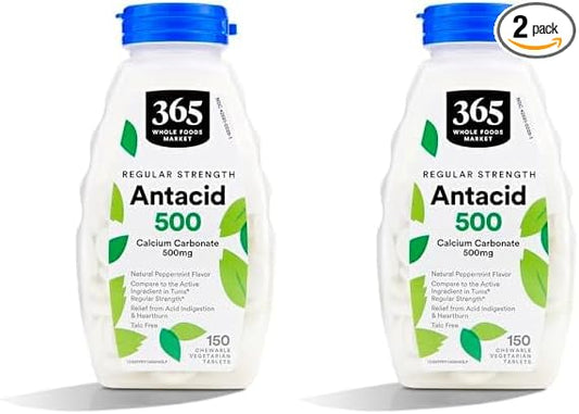 365 by Whole Foods Market, Antacid Regular Strength, 150 Count (Pack of 2)