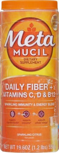 Metamucil Fiber, 4-in-1 Orange SugarFree Powder 72 (Pack of 2)