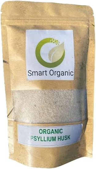 Smart Organic, Organic Psyllium Husk, Keto Friendly, Vegan, Gluten-Free, USDA Certified Organic, Non-GMO, Soluble & Insoluble Fiber Source 8 Ounce.