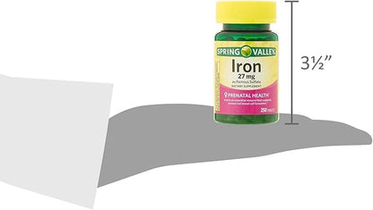 Convergence Spring Valley Iron as Ferrous Sulfate Tablets Dietary Supplement, 27 mg, 250 CountNo preservatives, Artificial Dyes or sweeteners