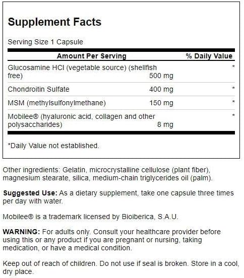Swanson Glucosamine Chondroitin & Msm with Hyal-Joint 90 Capsules