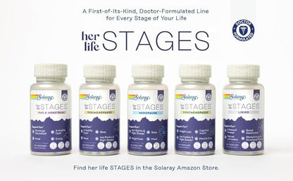 SOLARAY PhytoEstrogen Menopause Supplements - Wild Yam, Black Cohosh, and Dong Quai Estrogen Pills for Women's Health - Vegan, Lab Verified, 60-Day Guarantee (30 Servings, 120 VegCaps)