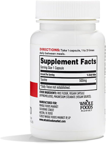 365 by Whole Foods Market, Taurine 500mg, 60 Count