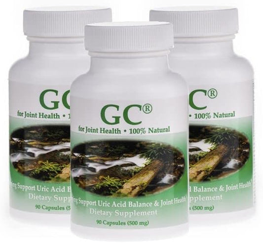 GC® GoutCare (3 Pack): Uric Acid Control | Uric Acid Prevention | Joint Health Supplement | Joint Relief | with Turmeric, Celery Seed Extract, Milk Thistle and More | 90 Capsules per Bottle | Non-GMO