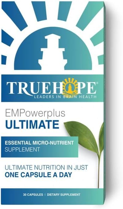 Truehope EMPowerplus Ultimate Capsules - Once-a-Day Brain, Energy and Focus Supplement - Ultra-High Concentration and World-Class Absorption - 30 Capsules