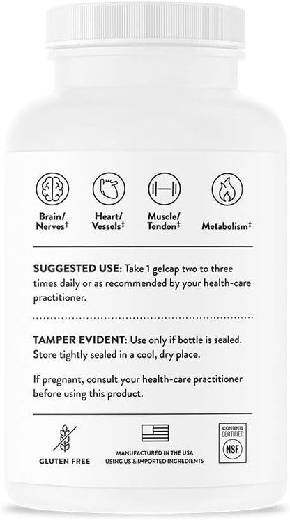 THORNE Super EPA - Omega-3 Fatty Acids EPA 425mg & DHA 270mg Supplement - Support Brain, Cardiovascular, Joints & Skin* - Gluten, Dairy & Soy-Free - 90 Gelcaps