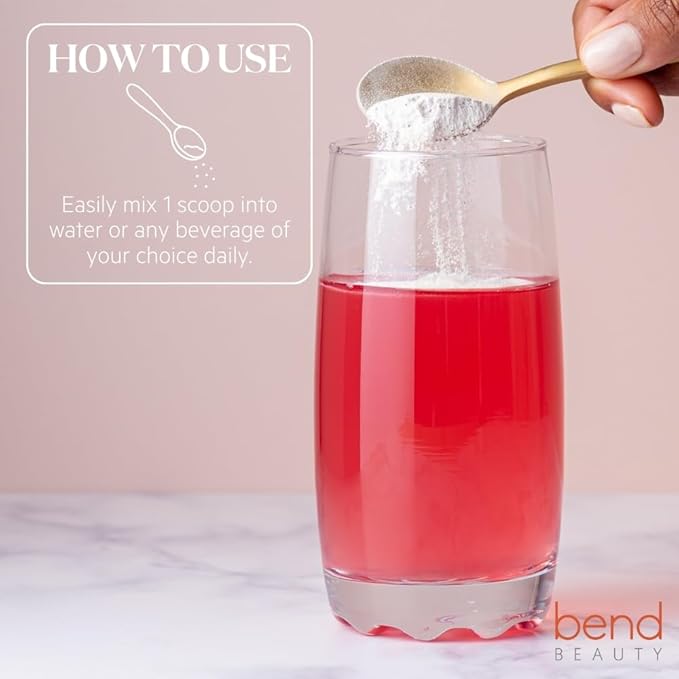 Bend Marine Collagen + Co-Factors | Strawberry Flavored Collagen Powder | Hydrolyzed Collagen Supplement | Fish Collagen Peptides + Silicon + Vitamin C | Supports Healthy Skin, Hair & Nails