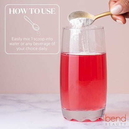 Bend Marine Collagen + Co-Factors | Strawberry Flavored Collagen Powder | Hydrolyzed Collagen Supplement | Fish Collagen Peptides + Silicon + Vitamin C | Supports Healthy Skin, Hair & Nails