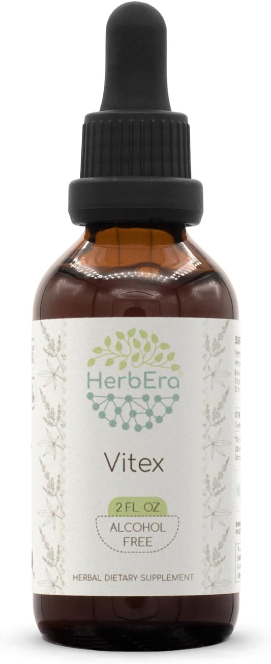 Vitex B60 Alcohol-Free Herbal Extract Tincture, Concentrated Liquid Drops Natural Vitex (Chaste Tree, Vitex Agnus-Castus) (2 fl oz)
