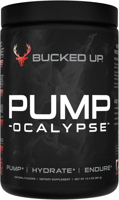 Pump-ocalypse Raspberry Lemonade | Nitric Oxide and L Arginine Supplement | Citrulline Malate, GlycerPump | Ultimate N.O. Booster | Lean Muscle Support | Blood Flow, Vascularity, Hydration, Endurance