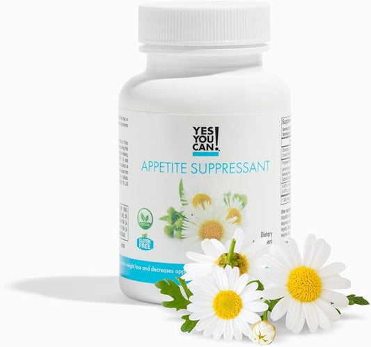 Yes You Can! Appetite Support for Body Weight Management - Healthy Relationship with Food - Includes Natural Ingredients: 5-HTP, Lemon Balm, Chamomile Extract - 30 Capsules, 1 Pack