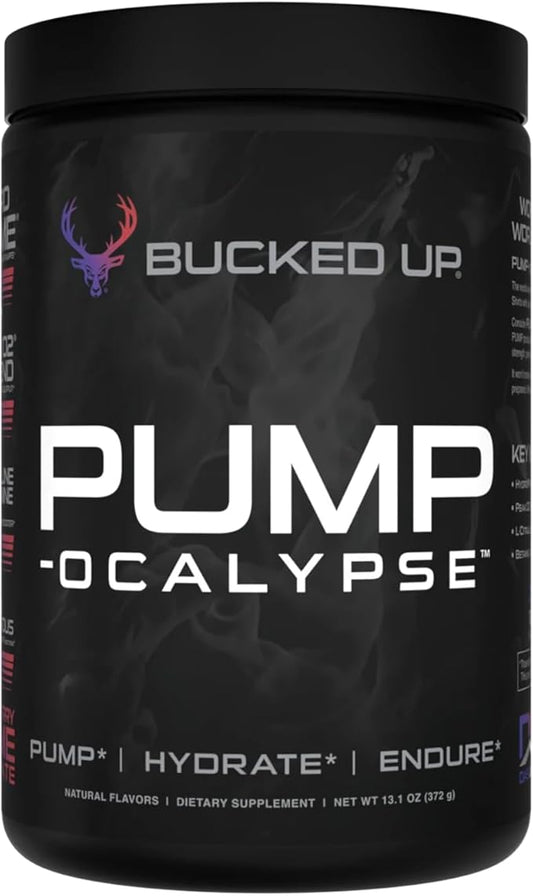 Pump-ocalypse Blueberry Pomegranate | Nitric Oxide, L Arginine Supplement | Citrulline Malate, GlycerPump | Ultimate N.O. Booster | Lean Muscle Support | Blood Flow, Vascularity, Hydration, Endurance