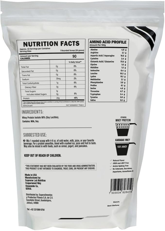 | Premium Whey Protein Zero | Whey Protein Isolate | 100% Whey | 2.2 LBS