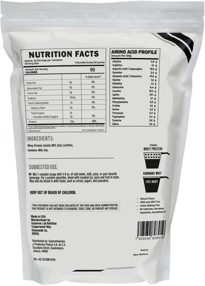 | Premium Whey Protein Zero | Whey Protein Isolate | 100% Whey | 2.2 LBS