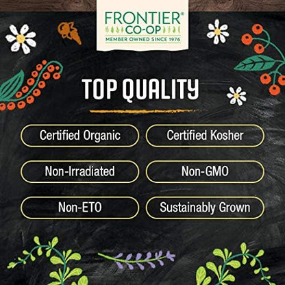 Frontier Co-op Organic Psyllium Husk 1lb - Whole Psyllium Husk, Organic & Kosher - Psyllium Husk Fiber for Baking, Psyllium Nutritional Supplement for Digestion, Psyllium Husk Powder Bulk