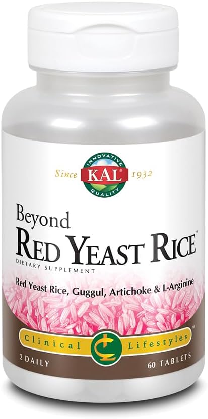 KAL Beyond Red Yeast Rice | Clinical Formula with B Vitamins, Guggul, Artichoke, L-Arginine HCl, 60 Tablets