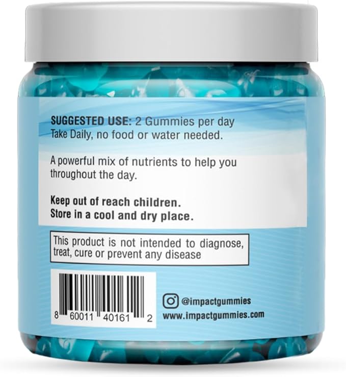 Youth Athletic Gummies – Kids Multivitamin Gummies with Essential Nutrients, Immune & Energy Support, Vegan & Gelatin-Free, Includes Vitamins A, C, B3, B12, Omega-3, Zinc – Ages 5-18