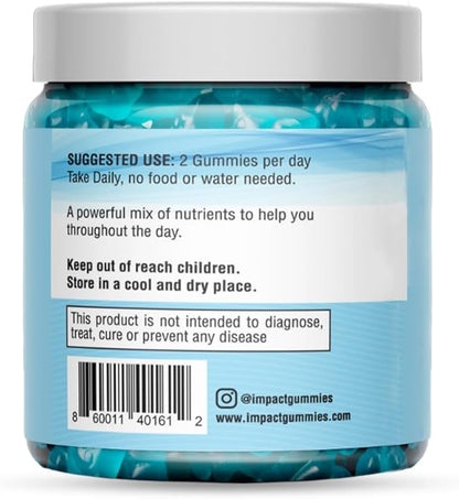 Youth Athletic Gummies – Kids Multivitamin Gummies with Essential Nutrients, Immune & Energy Support, Vegan & Gelatin-Free, Includes Vitamins A, C, B3, B12, Omega-3, Zinc – Ages 5-18