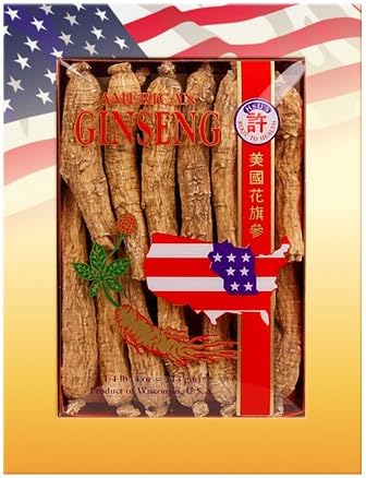 SKU #0102-4, Hsu's Ginseng Long Medium Cultivated American Ginseng Roots (4 oz = 113 gm/Box), 0102-4, 0102.4