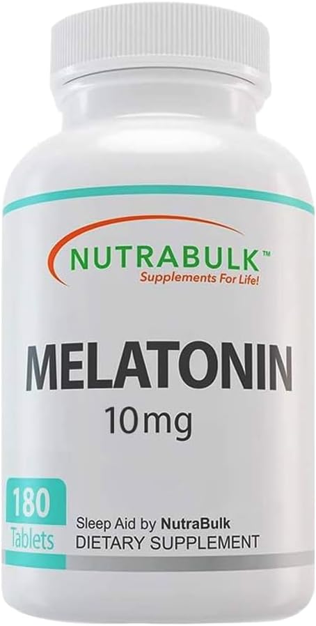 Melatonin 10 mg Tablets – Quick Release Natural Nighttime Sleep Aid for Adults. (180 Count)
