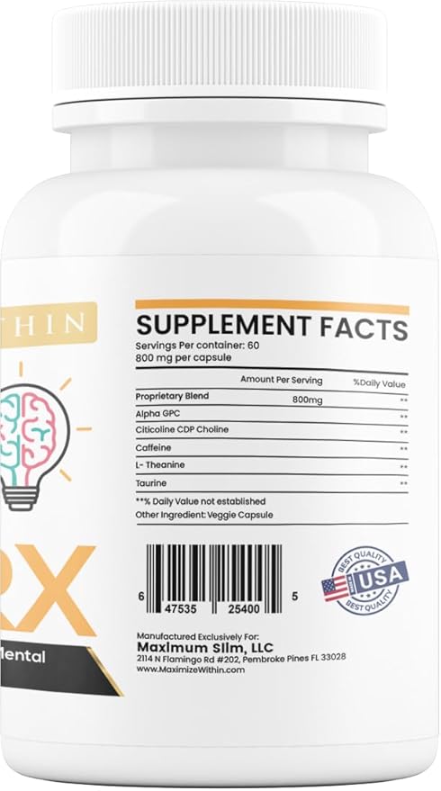 Maximum Slim Infinite Focus RX Nootropic Capsules