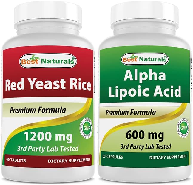 Best Naturals Red Yeast Rice 1200 Mg & Alpha Lipoic Acid 600 mg