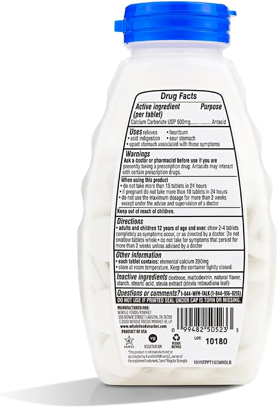 365 by Whole Foods Market, Antacid Regular Strength, 150 Count (Pack of 2)