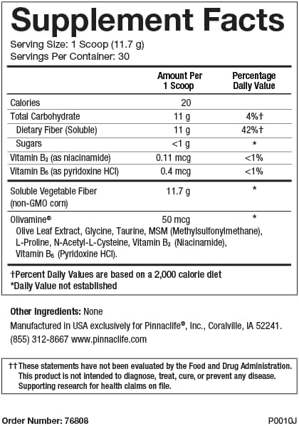 DigestiveHealth Prebiotic Fiber Boost Supplement 11.7g | Gut & Digestive System Health | Ease Gas, Constipation and Bloating | Olivamine, Keto, Non-GMO