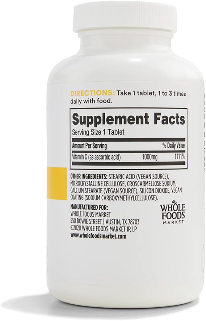 365 by Whole Foods Market, High Potency Vitamin C 1000mg, Vegan, 250 Tablets