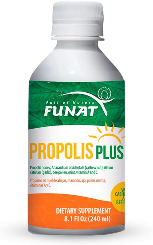 Propolis Plus Boosted with Polen, Garlic, Vitamin C and Vitamin A 8.1 Fl Oz, 240 ml | Immune Support, Boost Your Body's defenses