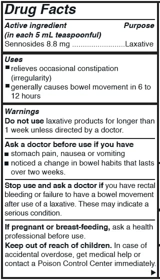 Rising Health Natural Vegetable Laxative - Senna Sennosides Syrup 8.8mg/5ml - Constipation Relief - Chocolate Flavor - Compared to Senokot® Syrup