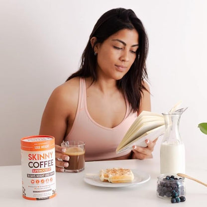 Skinny Coffee Super Boost Weight Loss Coffee, Fat Burners for Men & Women, Sugar-Free, Keto, Vegan, Reduces Bloating, Supports Energy & Metabolism, Appetite Suppressant for Weight Loss (Pack of 2)
