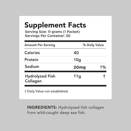 AMANDEAN Marine Collagen Duo. 500g Container + 30 Travel Packs. Hydrolyzed Fish Collagen Peptides for Skin, Hair & Nails. Pescatarian, Keto & Paleo-Friendly, Unflavored